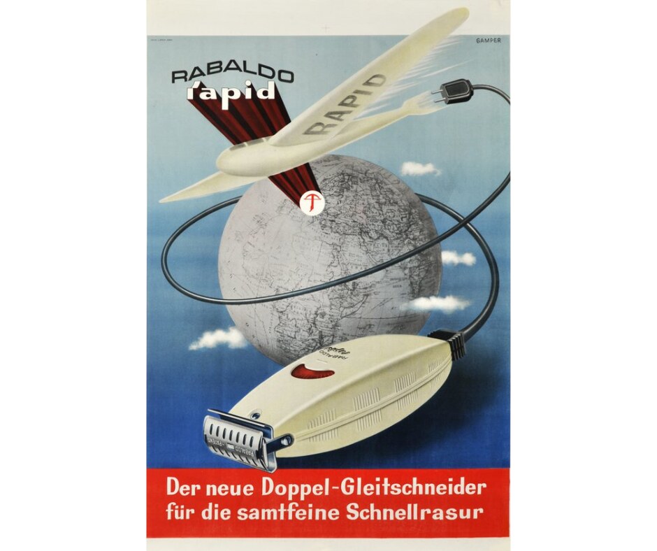 Historisches Werbeplakat «Rabaldo Rapid» aus der Gründerzeit des Unternehmens