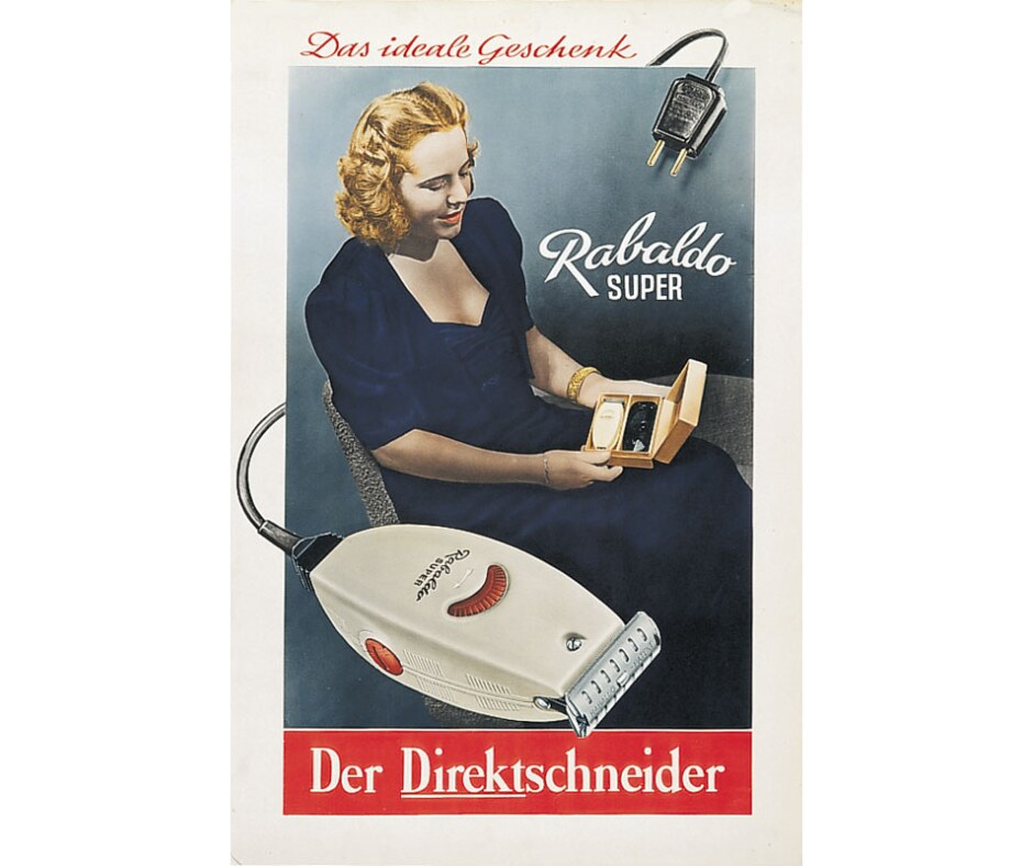 Historisches Werbeplakat «Rabaldo Super» aus der Gründerzeit des Unternehmens
